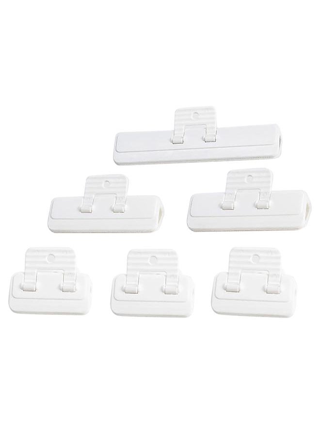 Thoraya 6PCS Chip Clip Food Bag Clip with Magnet Wide Open Multifunctional Plastic Kitchen Clip for Snacks Fridge  - Image 2