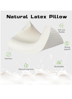 Kids Natural Latex Pillow,Soft Latex Pillow with Comfort Pillowcase,Ergonomic Odorless Latex Cervical Pillow for Side, Back, and Stomach Sleeper - pzsku/Z6C2666CB9246DC77D2F8Z/45/_/1731724989/e62f8feb-8da2-48b1-bd96-d06150eafc52