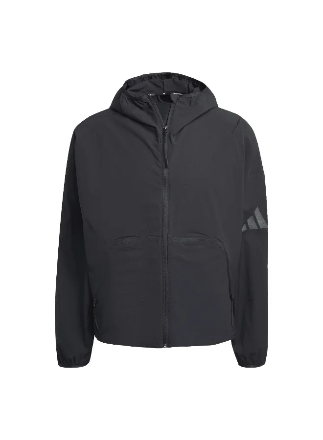Adidas M Myshelter Wnd Black Training Jackets For Men XS
