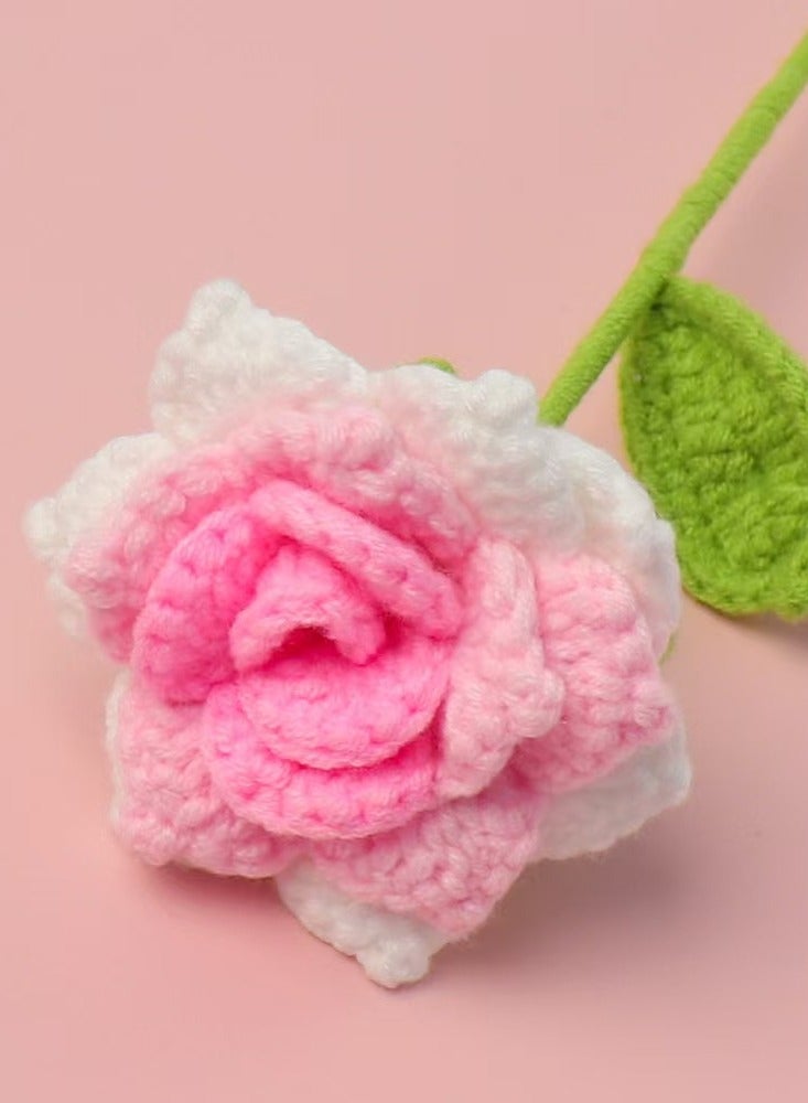 Knitted hook roses, artificial flowers. Knitted products, the perfect gift