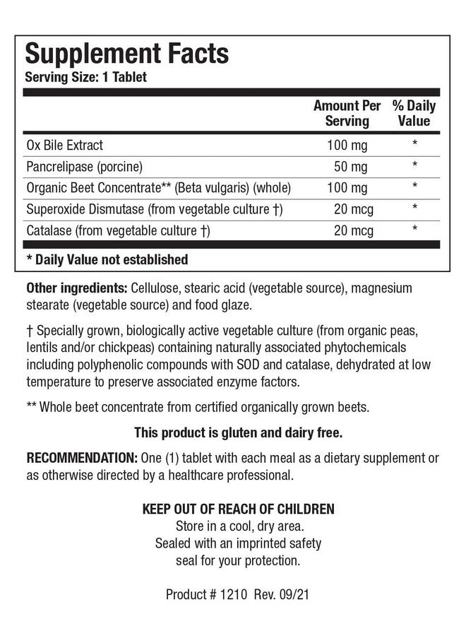 Biotics Research Biotics Research Beta-Plus™ Nutritional Support for Bile Production, Supports Overall Liver Function. Aids in Fat Digestion. Supplies Betaine (Organic Beet Concentrate) 90 Tabs - Image 5