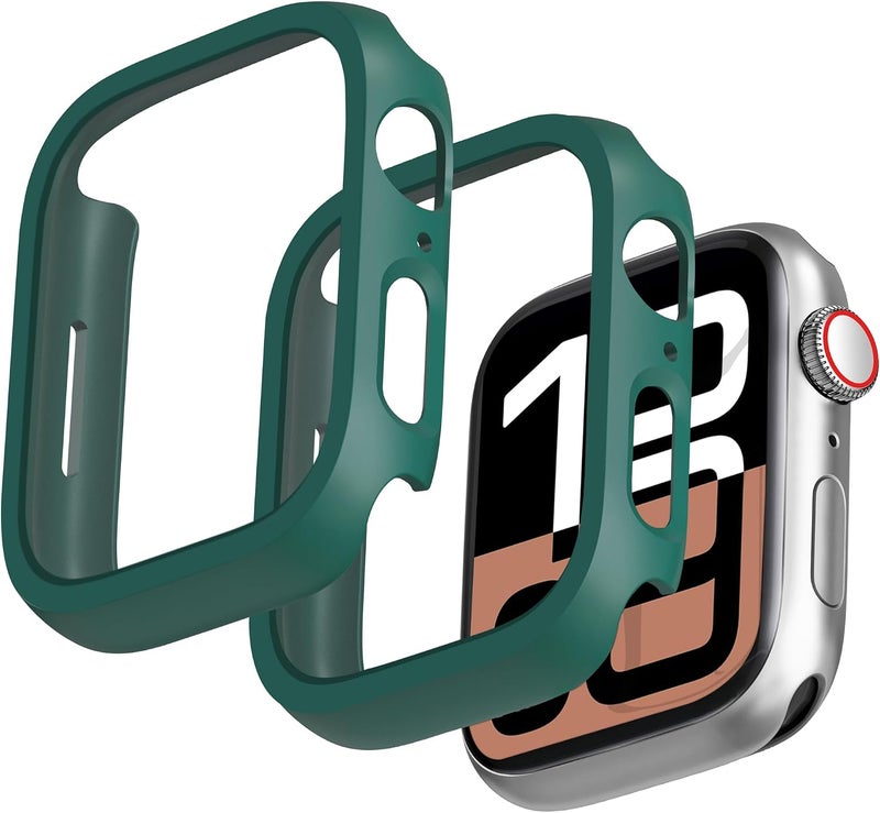 2 Pack [NO Screen Protector] Bumper Case for Apple Watch Series 10 42mm, Slim Thin Shockproof Bumper Cover, Hard PC Protective Frame All-Around Edge for iWatch 42mm Accessories, Green - Image 1