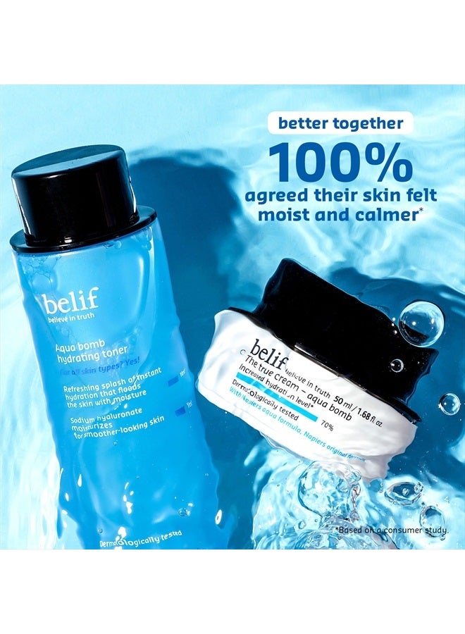 belif تونر مرطب أكوا بوم مع حمض الهيالورونيك | العناية بالبشرة الكورية | تونر كوري | جيد للجفاف والملمس غير المتساوي | مرطب | مناسب للبشرة العادية، الجافة، المختلطة، والدهنية - Image 5