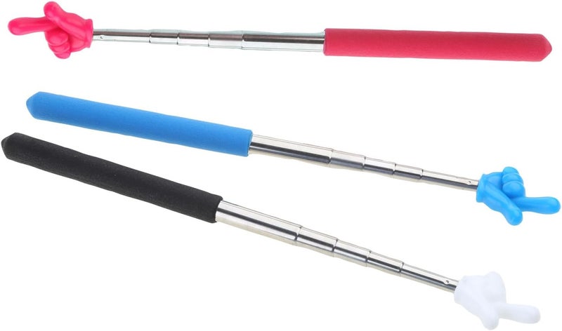Extendable Teachers Hand Pointer Telescopic Teaching Pointers Whiteboard for Handheld Presenter Classroom Telescopic Teachers Teaching Finger for Retractable Pointing Stick - Image 3