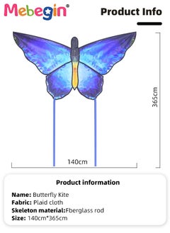MEBEGIN 365*140cm Butterfly Huge Kite with 200m Line for Kids and Adults,Double Line String Easy to Fly for Beach Trip Park Family Outdoor Games and Activities  - Image 3