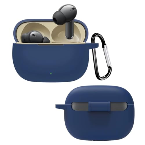 Printme™ Silicone Protective Cover Case for Realme Buds T300 | T310 Earphone Case with Hook Keychain [Earbuds Not Included] (Blue) - Image 1