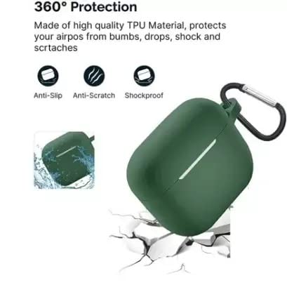 Printme™ Silicone Protective Cover Case for Realme Buds T300 | T310 Earphone Case with Hook Keychain [Earbuds Not Included] (Blue) - Image 4