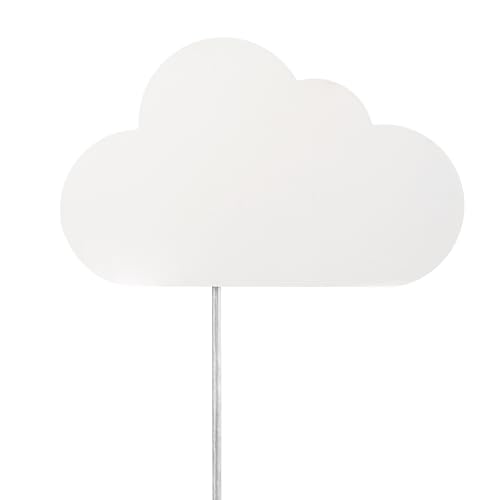 Globe Electric 51492 1-Light Floating Cloud Plug-in Wall Sconce, Matte White, 6ft Clear Cord, Inline On/Off Rocker Switch, Lights for Bedroom, Bulb Not Included, Mounted Bedside Lamp - Image 1