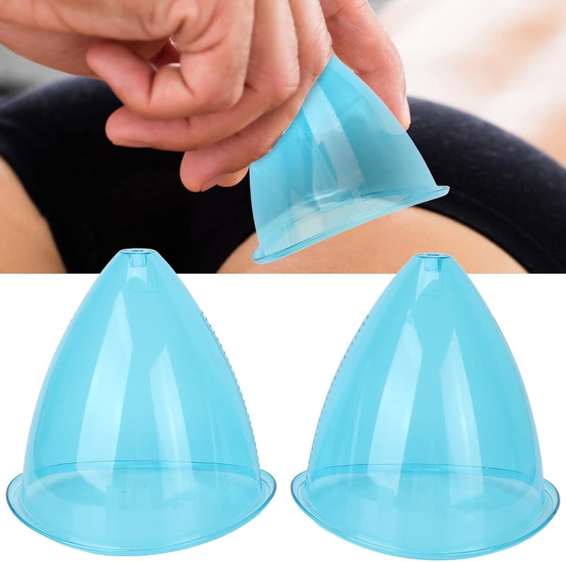 klarako 2pcs Vacuum Cups, 120/160/180 ml Therapy Cup Set Vacuum Cupping Machine Accessories for Buttocks(L(160ml)) L(160ml) - Image 3