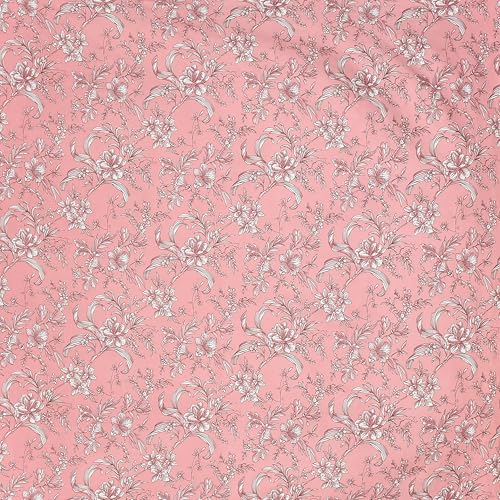 TIB® Cotton Premium Bedsheet For Double Bed With 2 Pillow Covers, 230 Cm x 250 Cm, 240 TC, Abstract Designs. (Cream Paan) (Pink Flower) - Image 2