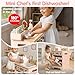 ROBUD Wooden Dishwasher Playset Play Kitchen Set Toy Dishwasher for Kids Pretend Toddlers Kitchen Toy with Storage Baskets Plates Bowls and Detergent Gift for Boys Girls Age 3 Pink - Image 4