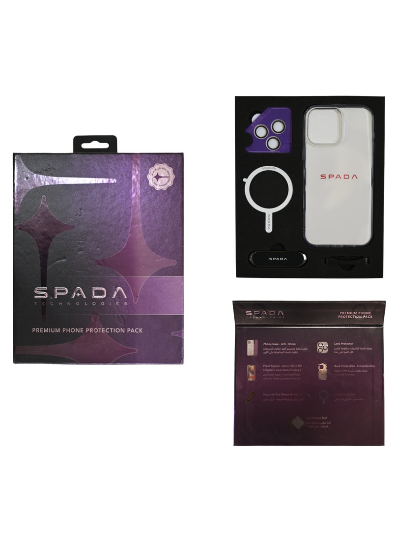 SPADA - SPADA Complete Protection  for iPhone 16 Plus, 16 Pro , 16 Pro Max | Shockproof Case with High-Definition Screen and Camera Protectors - Image 1