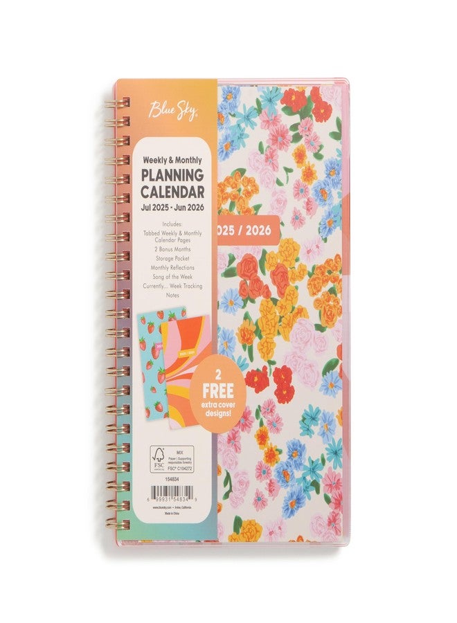 Blue Sky Gen Z 2025-2026 Weekly and Monthly Academic Year Planner Calendar, July 2025 - June 2026, 5" x 8", Flexible Interchangeable Cover, Wirebound, Laminated Tabs, Storage Pocket, Gladys - Image 1