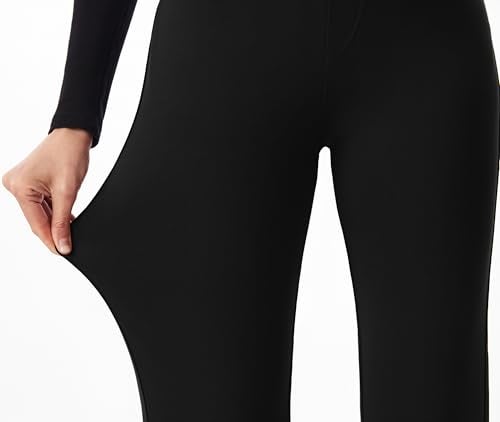 AFITNE Women's Yoga Dress Pants Stretchy Straight Leg Bootcut Work Travel Pants Business Office Casual Slacks with Pockets 31" Black, L - Image 5