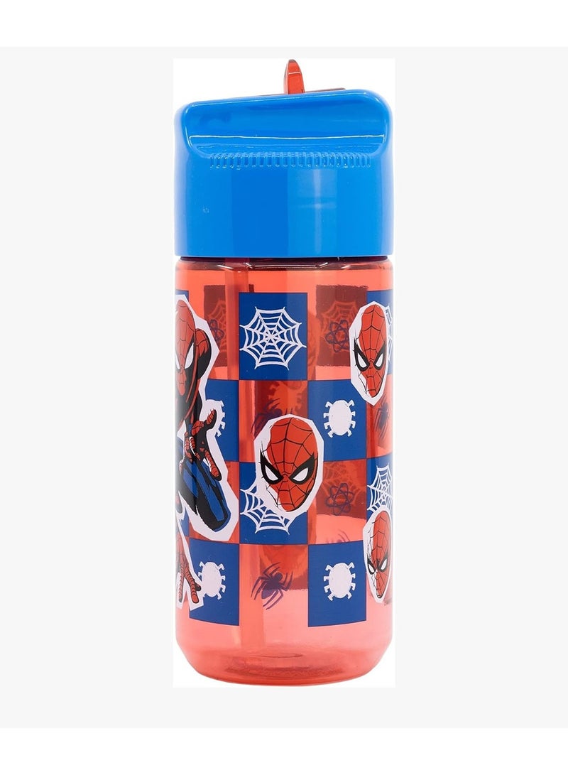 Stor Marvel Spider-Man Ecozen Hydro Water Bottle for Kids – 430ml BPA-Free Reusable Leak-Proof Drinking Bottle with Flip-Top Lid, Lightweight Durable School Sports Travel Water Bottle for Boys & Girls - Image 1