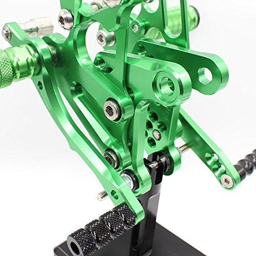 Krace Motorcycle Rearsets Foot Pegs Rear Set Footrests Brake Shift Pedals Fully Adjustable Foot Boards Fit For Kawasaki Ninja ZX6R ZX636 2009 2010 2011 2012 2013 2014 2015 2016 2017 2018 2019 - Image 2