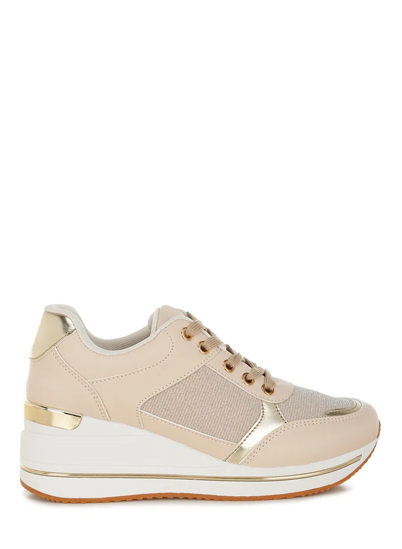 London Rag Women's Faux Leather & Mesh Sneakers In Beige
