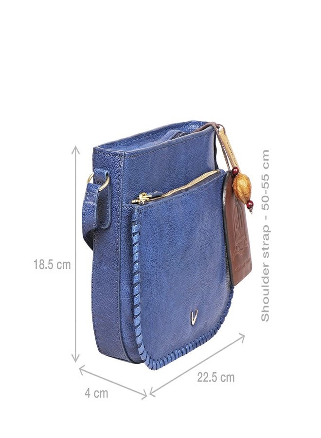 Hidesign Leather Sling Bag- Sapphire - Image 2