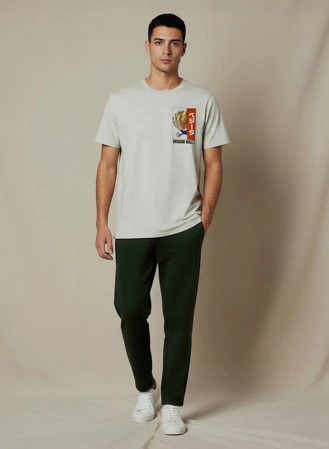 SP Characters Men Regular Fit Round Neck Short Sleeves Dragon Ball Z Print T-shirt