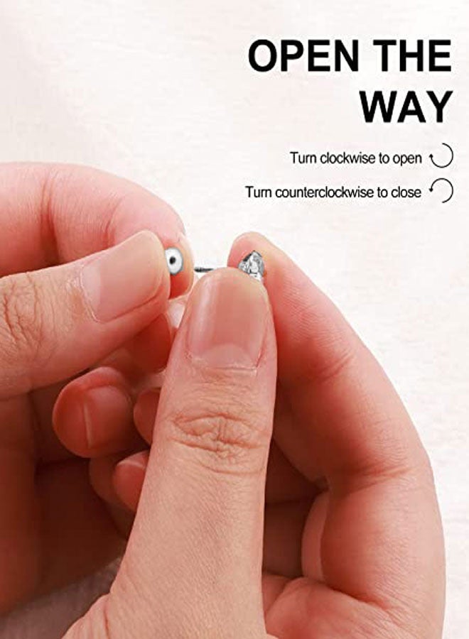 HAWAWA 6Pairs 20G Hypoallergenic Brithstone Stud Earrings for Women Men Flatback Earrings Stainless Steel 3mm-8mm Cubic Zirconia Earrings Piercing Ear Cartilage Silver - Image 4