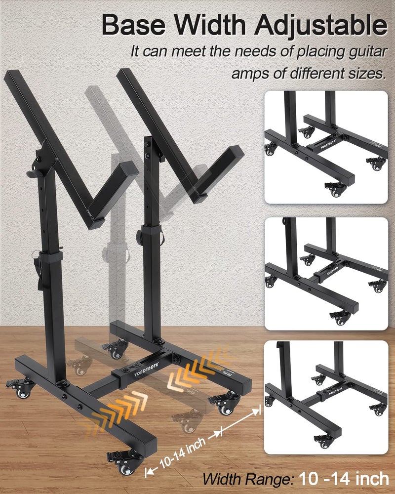 Vondynote Adjustable Mobile Guitar Amplifier Stands or Amps Speaker Cabinet Stands or Stage Monitor Tilt Guitar Combo Stands - Image 3