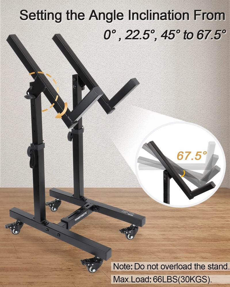 Vondynote Adjustable Mobile Guitar Amplifier Stands or Amps Speaker Cabinet Stands or Stage Monitor Tilt Guitar Combo Stands - Image 5