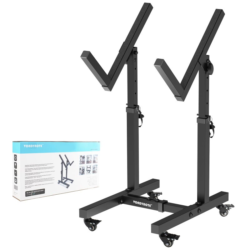 Vondynote Adjustable Mobile Guitar Amplifier Stands or Amps Speaker Cabinet Stands or Stage Monitor Tilt Guitar Combo Stands - Image 1