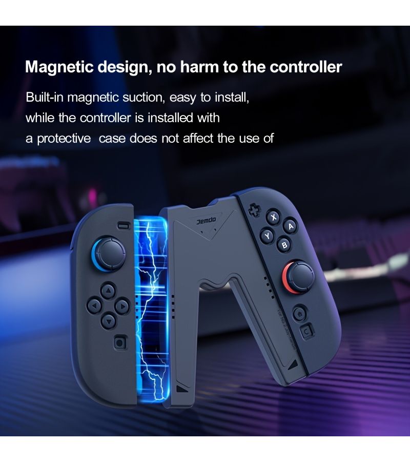 Controller Stand Holder Arm Case For Switch 2 Orange With 6 Free Joystick Caps - Image 3
