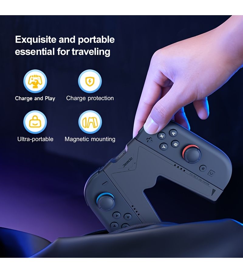 Controller Stand Holder Arm Case For Switch 2 Orange With 6 Free Joystick Caps - Image 1