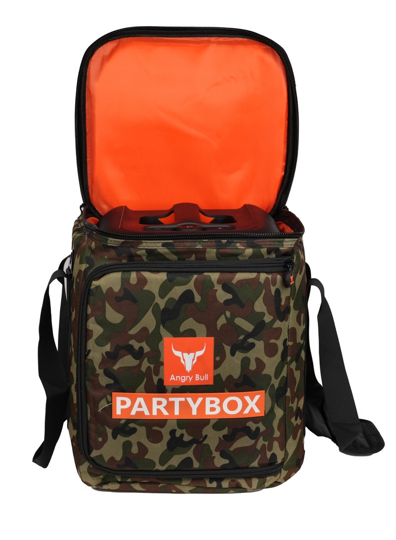 Angry Bull Speaker Bag Safety Carrying Storage Case with Shoulder and Handy Strap Travel Bag for JBL Encore Essential - ARMY B  - Image 5