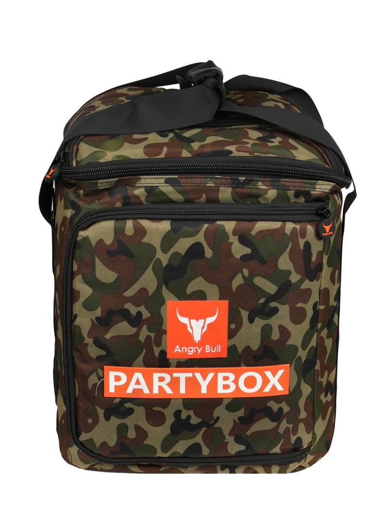 Angry Bull Speaker Bag Safety Carrying Storage Case with Shoulder and Handy Strap Travel Bag for JBL Encore Essential - ARMY B  - Image 1