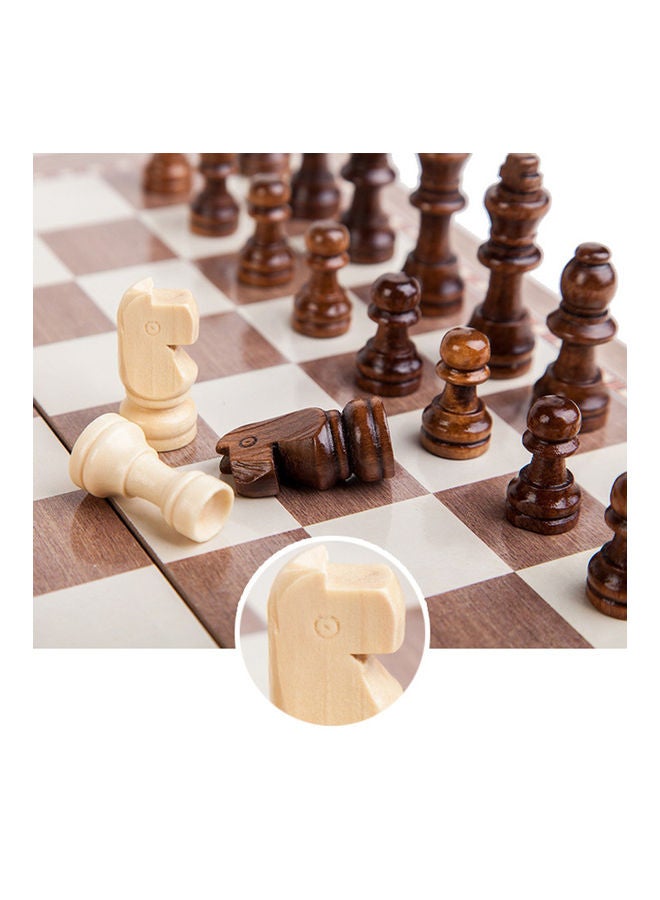 Wooden Folding Chess Kit - Image 3