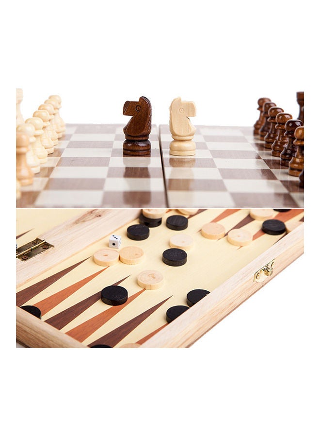 Wooden Folding Chess Kit - Image 2