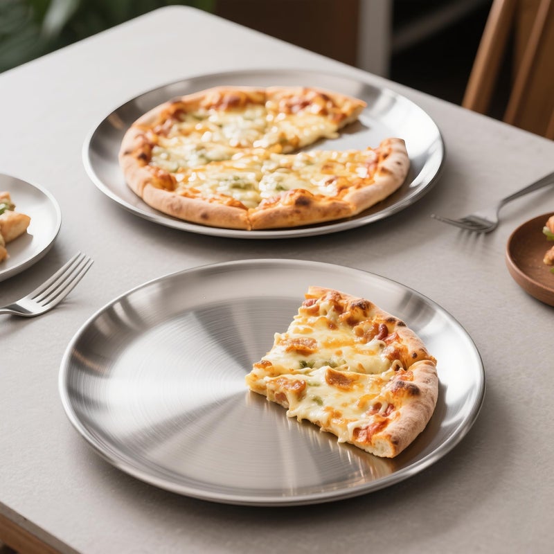 AWTBDP Pizza Pan 10 Inch Set of 2 for Oven, Non-Stick Stainless Steel Pizza Steel, Durable Non-Toxic Round Pizza Pans for Cookie Pizza Pie Cake, Dishwasher Safe & Easy Clean - Image 5