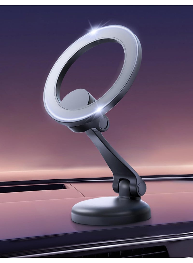 Excefore For Magsafe Car Mount Magnetic Phone Holder For Car Zinc Alloy Foldable Hands Free iPhone Car Mount Compatible With iPhone 15 14 13 12 Pro Max And All Phone, New Upgrades  - Image 1