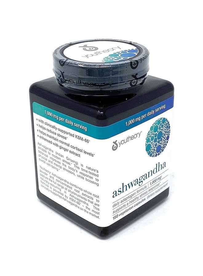 Generic Organic KSM-66 Ashwagandha Vegetarian Supplements 150 Capsules, 1000mg per Daily Serving,Help Support A Healthy Stress Response  - Image 1
