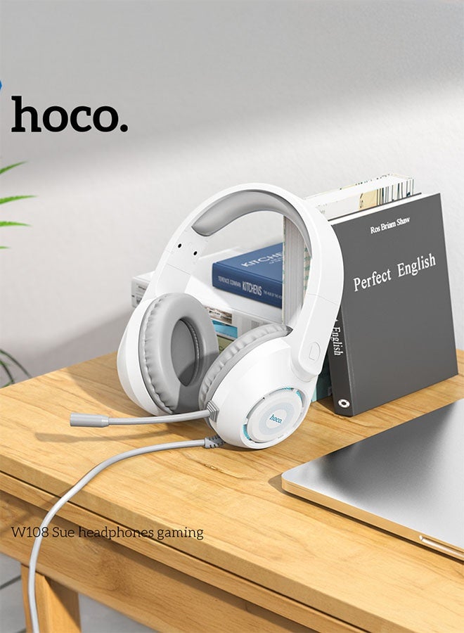 hoco. Headphones “W108 Sue” gaming headset(White) - Image 4