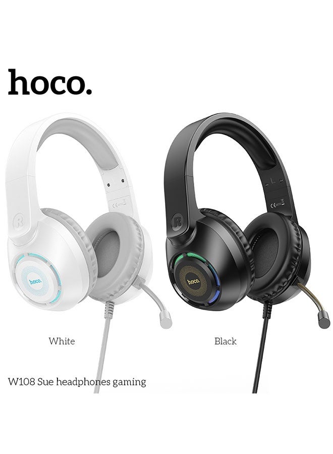 hoco. Headphones “W108 Sue” gaming headset(White) - Image 5
