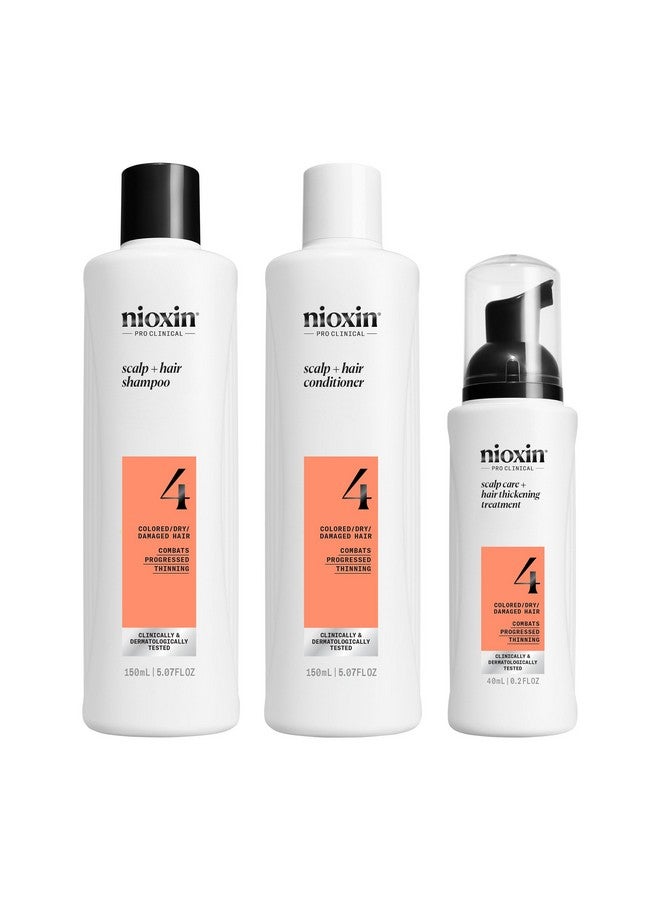 Nioxin Scalp + Hair Thickening System 4 - Hair Thickening System for Colored Or Dry Damaged Hair with Progressed Thinning, Trial Size (Packaging May Vary) - Image 1