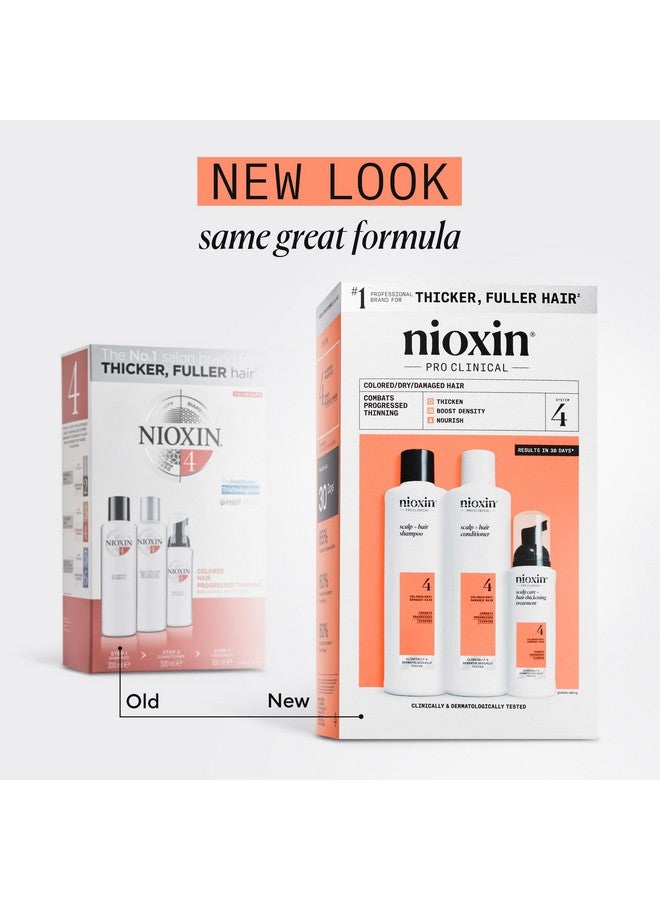 Nioxin Scalp + Hair Thickening System 4 - Hair Thickening System for Colored Or Dry Damaged Hair with Progressed Thinning, Trial Size (Packaging May Vary) - Image 2