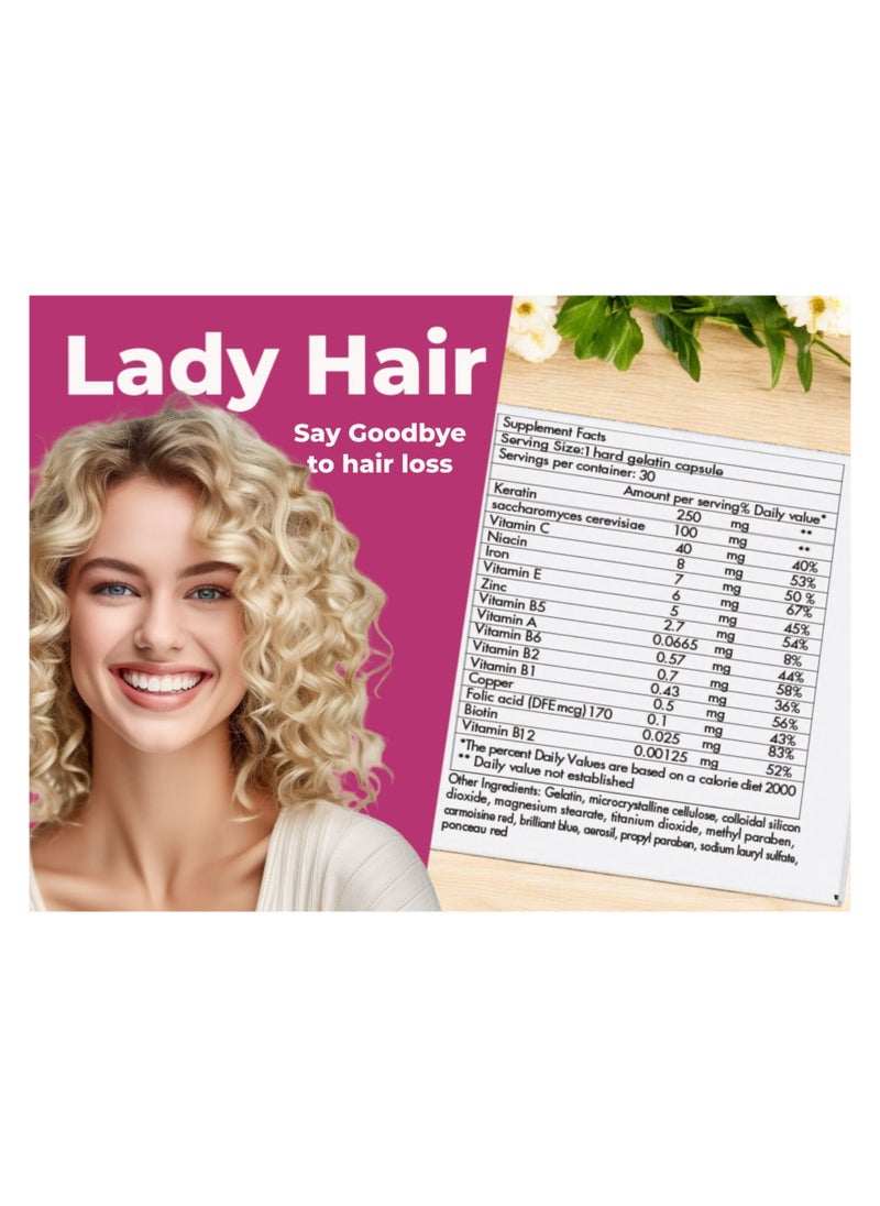 ROVYMEDX Ladyhair 30 Capsules  - Image 3