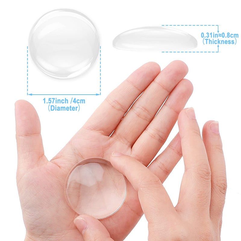 Xfenvs Wall Door Handle Stopper - 6 PCS Clear Round Rubber Door Knob Wall Shields, Guard Cushion Bumper Protectors for Wall - Stronger Self-Adhesive Silencer (1.57" 6PCS, Clear) - Image 5