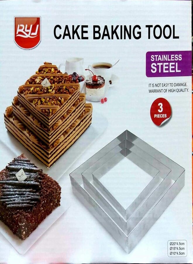 RYJ Cake Baking Tool 3 piece Stainless Steel