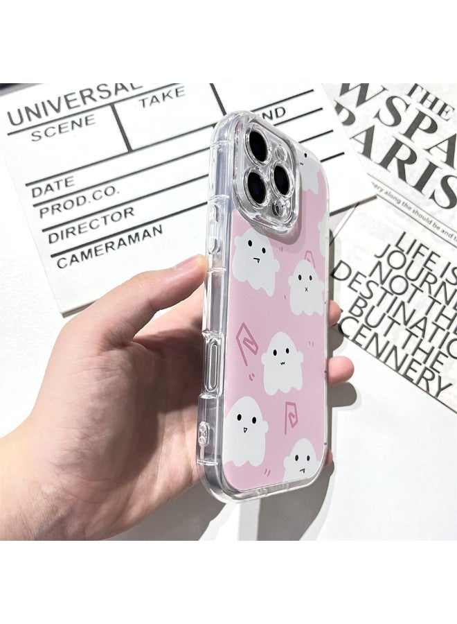 NIBEMINENT Ghost Ghost Protective TPU Case Cover For iPhone 16 Pro Pink - Image 2