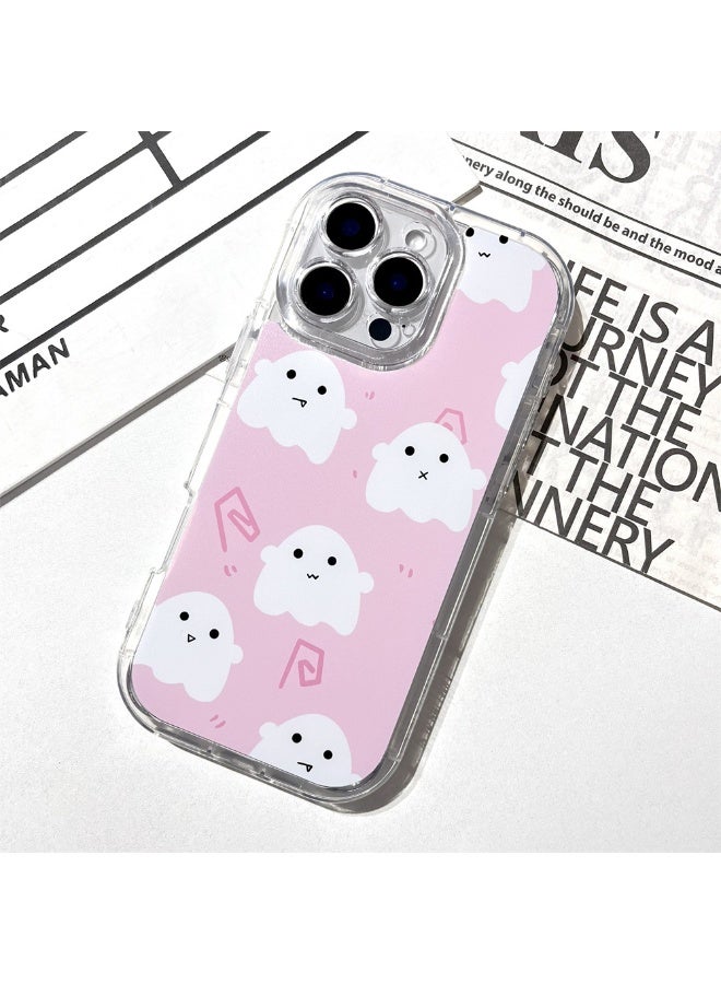 NIBEMINENT Ghost Ghost Protective TPU Case Cover For iPhone 16 Pro Pink - Image 1