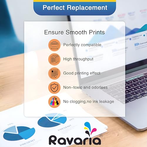 Ravaria BTD100BK / BTD100CMY Compatible Ink for Brother Printer DCP-T236 DCP-T230 DCP-T436W DCP-T430W DCP-T535DW DCP-T530DW DCP-T730DW DCP-T830DW MFC-T930DW (BTD100BK & BT100CMY Ink Set (4 Color)) - Image 4