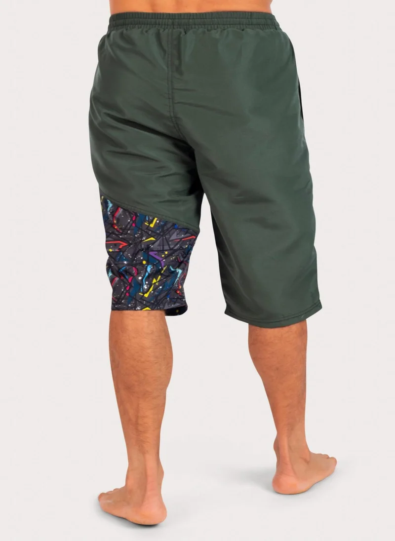 COEGA SUNWEAR COEGA Mens Capris - Green Abstract Paint
