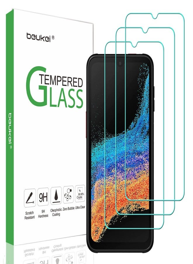 beukei (3 Pack) Compatible for Samsung Galaxy Xcover6 Pro/Galaxy Xcover 6 Pro/Galaxy Xcover Pro 2 Screen Protector Tempered Glass,Touch Sensitive,Case Friendly, 9H Hardness - Image 1