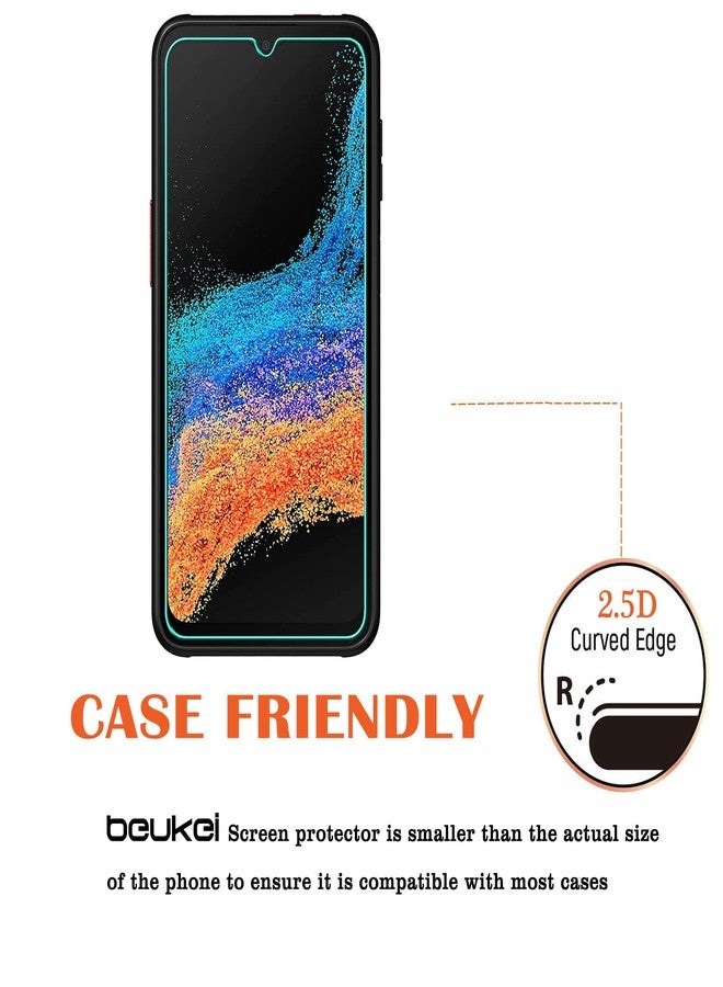 beukei (3 Pack) Compatible for Samsung Galaxy Xcover6 Pro/Galaxy Xcover 6 Pro/Galaxy Xcover Pro 2 Screen Protector Tempered Glass,Touch Sensitive,Case Friendly, 9H Hardness - Image 4