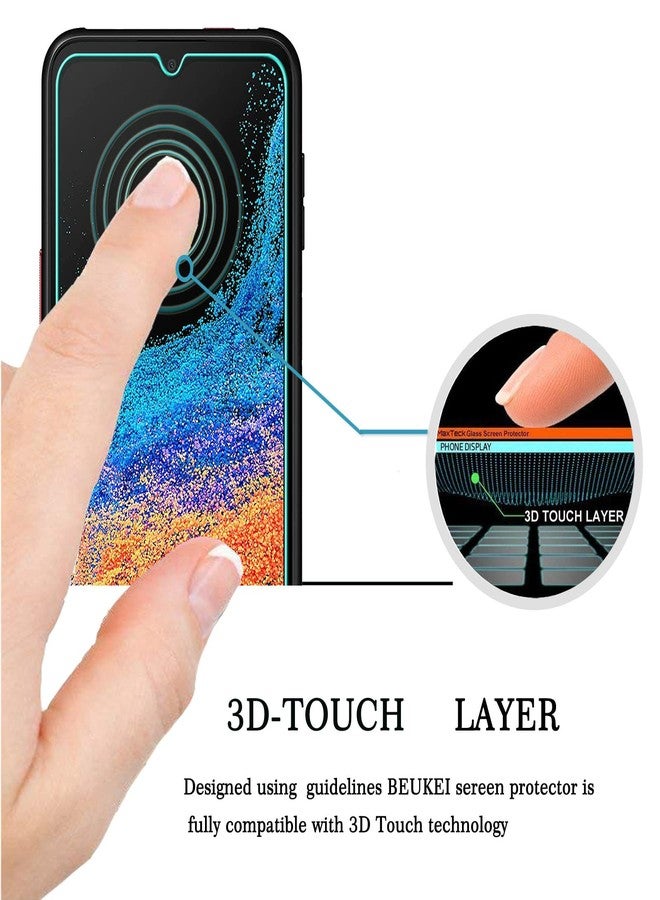 beukei (3 Pack) Compatible for Samsung Galaxy Xcover6 Pro/Galaxy Xcover 6 Pro/Galaxy Xcover Pro 2 Screen Protector Tempered Glass,Touch Sensitive,Case Friendly, 9H Hardness - Image 2